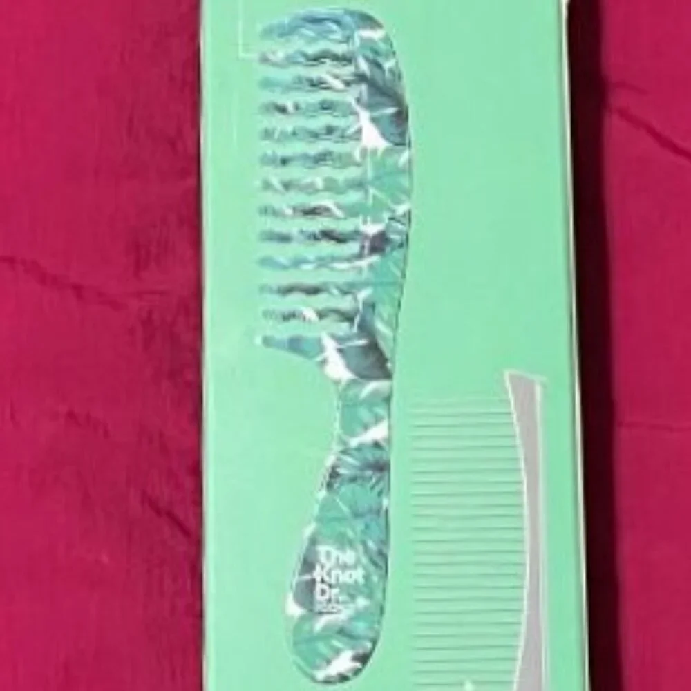 NEW CONAIR ~ THE KNOT DR . 2 - IN - 1 DETANGLE DUAL ROW WET / DRY DETANGLER COMB